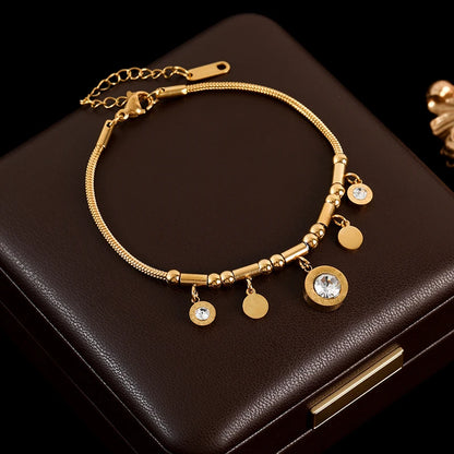 Bracelet trèfle en acier inoxydable 316L pour femme, bijou tendance, étanche, idéal comme cadeau