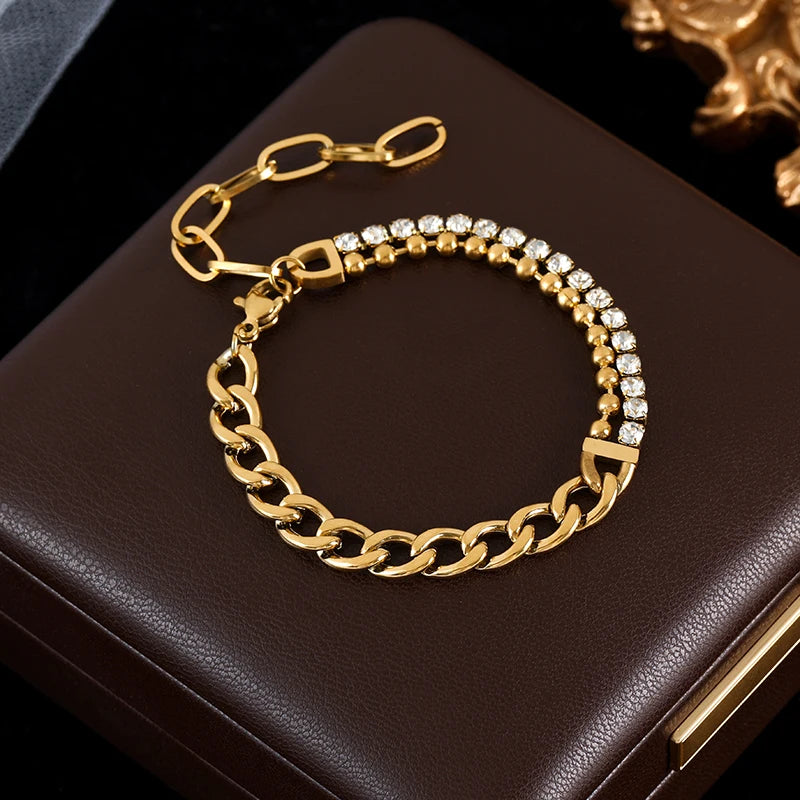 Bracelet trèfle en acier inoxydable 316L pour femme, bijou tendance, étanche, idéal comme cadeau