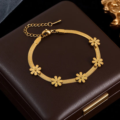 Bracelet trèfle en acier inoxydable 316L pour femme, bijou tendance, étanche, idéal comme cadeau