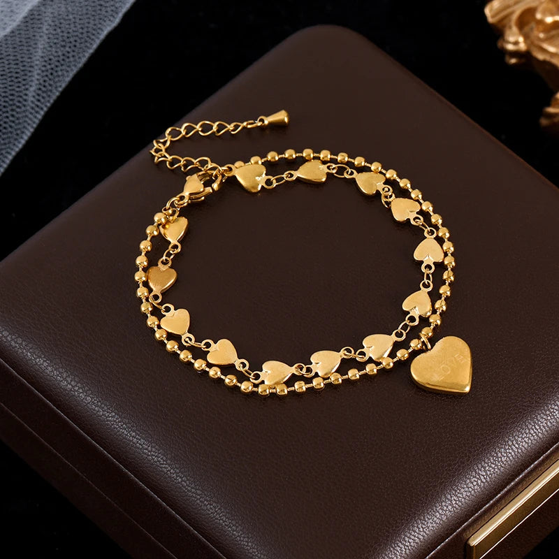 Bracelet trèfle en acier inoxydable 316L pour femme, bijou tendance, étanche, idéal comme cadeau