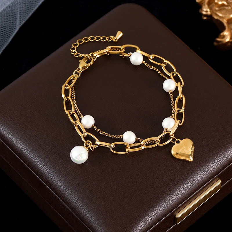 Bracelet trèfle en acier inoxydable 316L pour femme, bijou tendance, étanche, idéal comme cadeau