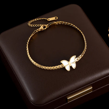 Bracelet trèfle en acier inoxydable 316L pour femme, bijou tendance, étanche, idéal comme cadeau